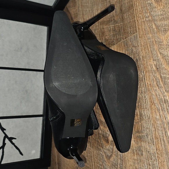 Jeffrey Campbell Elegant Pointed Toe Black Stiletto Zippered Heels Size 8.5 - Picture 13 of 16